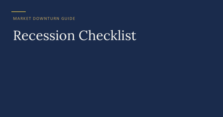 Financial advisor recession checklist of what good ones do