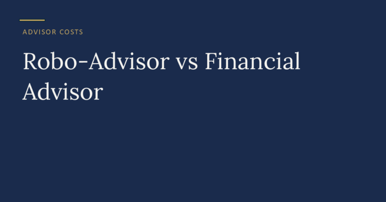 Robo-advisor vs financial advisor comparison